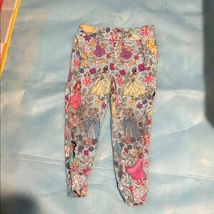 Posh Peanut Disney Princess Kids Leggings with pockets - Blue and Pink color